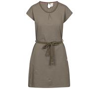 Trespass Womens Casual Dress Lidia - Cap Sleeves, Round Neck with Soft Pleat, Yarn-Dyed Stripe, Tie Belt at Waist, 2 Hand Pockets, Keyhole Button Fastening at Back