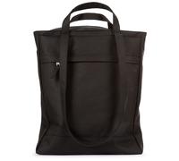 Womens Tote Bag Shoulder Bag Hand Bag Backpack Made with Recycled Fabric, Front & Inside Zipped Pocket Tresto (Black)