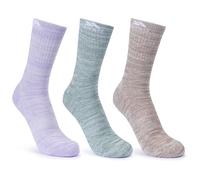 Trespass Womens Trekking Socks Helvellyn - Cushioned Sole, Mid-Length, 3 Pair Pack, Arch and Ankle Support, Cotton Blended (40% Cotton, 40% Polyester, 15% Polyamide, 5% Elastane)