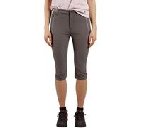 Trespass Womens Trousers 3/4 Length 2 Zipped Pockets Quick Dry Stretch Grateful Storm Grey
