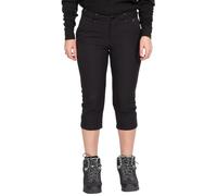 Trespass Womens Trousers Grateful - 3/4 Length, Quick Dry, Stretch, Elastic Waistband, Stripe, 2 Zip Pockets, Articulated Knee Darts, Shaped Hem, Belt Loops, Zip Fly Black