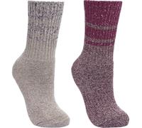 Trespass Womens Two Pack Hadley Anti-Blister Walking Hiking Socks - 3-6 UK