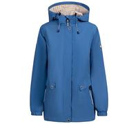 Trespass Womens Waterproof Jacket Flourish C-Taffeta Lining, Striped Jersey Lined Adjustable Hood, 2 Zip Pockets, Adjustable Back Waist, Curved Hem, Elasticated Cuffs, Contrast Trims, Bust Darts