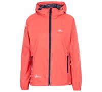 Trespass Womens Waterproof Jacket Qikpac - Shell Rain Jacket, 2 Zip Pockets, Full Body Length Front Zip, Adjustable Grown On Hood, Ventilated Back Yoke, Packs Away in Pouch