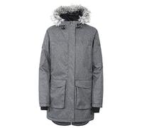Trespass Womens Waterproof Parka Jacket Thundery Black/Silver Grey Size - 6
