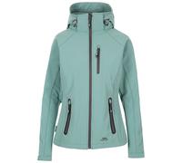 Trespass Womens Softshell Jacket Bela II - Waterproof: 8000mm, Breathable: 3000mvp, Windproof, 3 Low Profile Zip Pockets, Chin Guard, Contrast Zips, Adjustable Zip-Off Hood