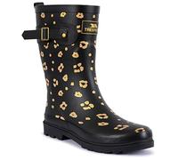 Trespass Womens Wellie Boots Celeste - Printed, Mid-Height, Decorative Buckle, Removable Insole, Durable Grip Sole, Textile Lining, Rubber Outsole, Rubber Upper, EVA Insole