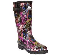 Trespass Womens Wellie Boots Elena - Full Length Printed, Calf Gusset with Adjustable Straps, Removable Insole, Durable Grip Sole, Textile Lining, Rubber Outsole