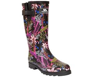 Trespass Womens Wellie Boots Elena - Full Length Printed, Calf Gusset with Adjustable Straps, Removable Insole, Durable Grip Sole, Textile Lining, Rubber Outsole