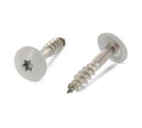 Trespo Wood Screws 4.8 x 38 mm Pack of 25 Stainless Steel A2 / V2A - Round-Headed Wood Screws with Hexalobular Socket - Rustproof - Powder Coated RAL 7038 Agate Grey