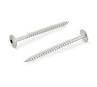 Trespo Wood Screws 5.5 x 70 mm Pack of 50 Stainless Steel A2 / V2A - Round-Headed Wood Screws with Hexalobular Socket - Rustproof - Blank