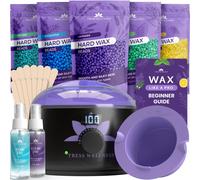 Tress Wellness Waxing Kit for Sensitive Skin, Safe for Face & Skin, Prep & Aftercare Spray, Easy to Use wax pot