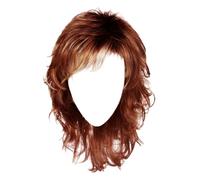 Tress Wig Color R28S+ GLAZED FIRE - Raquel Welch Wigs Mid Length Shag Capless Wavy Layers Synthetic Women's Memory Cap Base