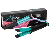 Tressallure Tresstech Cool Flow Dual Styler 2-in-1 Curling Iron and Straightener, Curl or Straighten Human Hair, Wigs or Extensions, Heat Friendly Technology