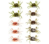 Tressify 10 Packs Of Lifelike Crab Baits, Soft 3D Imitation Lures With Sharp Hooks, Essential Fishing Accessory For River And Ocean