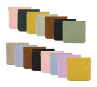 Tressify 15-Piece Portable Cosmetic Pouches, Mini Self-Close Pu Makeup Bags In Assorted Colors, Lambskin Waterproof Holders For Jewelry, Earphones, Lipsticks