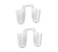 Tressify 2 Pcs Rhinoplasty Nose Retainer Set, Silicone Nostril Retainer For Post-Op Support, Size 8 & 9, Clear Silicone Nose Shaping Tool, Nasal Splint Fixator For Men