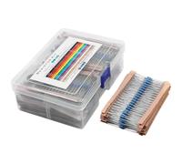 Tressify 2600 Pcs 1/4W 130 Values Metal Film Resistor Kit, Tolerance Assortment, Color-Coded for DIY Electronics Projects