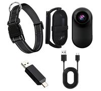 Tressify 360° Mount, Dog Cat Collar Camera, Mini Action Pet Camera With Adjustable Collar, Otg Adapter, Usb Cable, Hd Body Camera For Cats Dogs Indoor Outdoor Recording