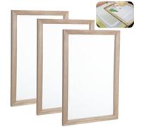 Tressify 3Pcs Wooden Paper Making Frame - DIY 12X8 Craft Mold for Papermaking & Art Projects