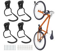 Tressify 4 Packs Wall Hooks, Wall Mount Hangers, Heavy Duty With 77-99Lb Load Capacity, Vertical Storage Holder Racks For Shed Corner, Garage, Include Installation Fittings