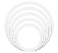 Tressify 4 Pcs Drum Mute Ring Kit For Snare, 10-16 In Muffler Rings, Pvc, Reduce Overtones & Volume, Quick Sound Dampening, Pure White
