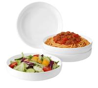 Tressify 4 Pcs Pasta Bowls, 29.7 Oz Bone China, Wide Shallow Design for Salad, Soup, Microwave & Oven & Dishwasher Safe, Stackable
