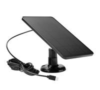 Tressify 4W Solar Panel Charger for 2nd Gen Ring Doorbell, Low Energy Use, Type-C Output, Includes Adjustable Mounting Bracket, Black