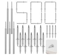 Tressify 5 Installation Barrels with 500 Pcs Dual-Headed Nails, 2-Sided Invisible Screws, Skirting Liner Non-Marking Hidden Nails Plus Sleeve Tools, Skirting Thread Seamless Nails