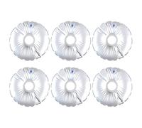 Tressify 6 Pcs Water Weight Bags, Windproof Reusable Stabilizer, Thickened Pvc Balloon Column Weights, Silver-Gray, Easy Fill & Fold For Tent Canopy Umbrella Arch Stands