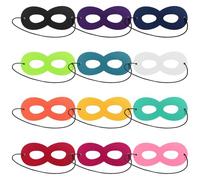 Tressify 60 Pcs Cosplay Masks, Felt Eye Infinity Design, Assorted 12 Vibrant Colors, Comfortable Role Play Accessory, Long-lasting Masquerade Party Festival Dress Up for Youngsters, Adults