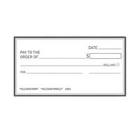 Tressify 76.2 X 40.6 Cm Giant Dry Erase Check for Presentations, Fundraisers, Awards, and Pranks, Writable Blank Checks