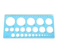 Tressify 8.3 in Circle Template Ruler for Crafting, Multi-Size Round Hole, Clear Plastic Circle Guide, Quilling Paper Design Tool