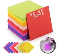 Tressify 8 Assorted Colors 9.8 Party Napkins, 320 Pieces Rainbow Cocktail Napkins, Disposable Party Supplies, Restaurants, Cafes, Home 2-Ply Napkins, Beverage Luncheon Paper Napkins