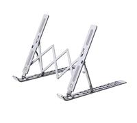 Tressify Aluminum Alloy Laptop Stand, Three-Fold Portable Design, 10-Level Adjustable, Ergonomic Laptop Riser, Stable Dual W Structure, 8.3 in / 21 cm Folded Height