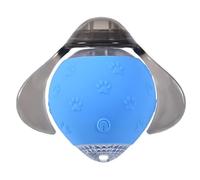 Tressify Automatic Cat Toy Ball, Interactive with Crystal Light and Fuzzy Worm Teaser, 3 Modes, Button Activated, Type-C Rechargeable, 2.8 x 2.6 x 2 in, Blue