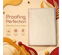 Tressify Bread Proofing Cloth, Bakers Couche with Multi-Groove Design, 59.1 x 24.8 in, Long-Lasting Canvas Material, Beige Fabric with Red Hem, Precise Shaping, Multi-Purpose