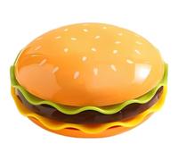 Tressify Burger Stack Plates, 5-Tier Dining Table Storage 3.7 in, 5.9-6.1 in Plastic Burger Plate Set, Snack Plate for Fruit Nut Appetizer, Creative Food Serving Trays for Party