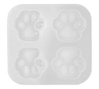 Tressify Cat Paw Silicone Mold for DIY, 4-Cavity Epoxy Resin Mold for Keychain Charms