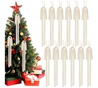 Tressify Christmas Bows: 12 Beige Velvet, Large With 23.62 In Tails