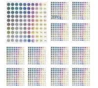 Tressify Classroom Inventory Numerical Labels, 20 Pcs 0.4 in / 1 Cm Round Stickers 1-100, Laser Color, Consecutive Black Number Stickers