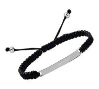 Tressify Cremation Urn Bracelet, Blank Stainless Steel Bar, Adjustable Braided Rope Remembrance Jewelry, Secret Compartment for Ashes Hair Perfume, Discreet Memorial for Loved Ones & Pets, Silver