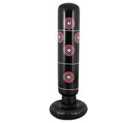 Tressify Karate Training Bag, Inflatable & Height Adjustable, Black, Includes Pump, Thickened Pvc Material