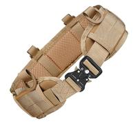 Tressify Khaki Armed Battle Belt Set, Webbing, 4 D-Rings, Aluminum Alloy Buckle, Waist Support Belt With Inner Belt, For Cs Training And Shooting