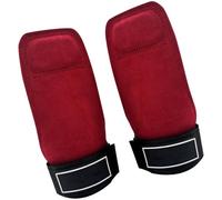 Tressify Leather Lifting Straps for Weightlifting, Crimson Deadlift Wrist Straps and Palm Protector, Padded Gym Workout Straps for Enhanced Grip, Suitable for Powerlifting and Strength Training