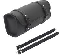 Tressify Locking Tool Bag for Motorcycle, Black Pu Leather Fork Storage, 11.6 in, Fits Bikes and Electric Scooters