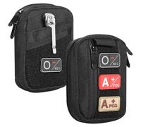 Tressify Men’S Compact Pouch With Patch Panels And Zipper Storage, Oxford Cloth Carry Case For Tools, Phone & Personal Gear