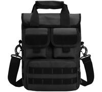Tressify Messenger Bag for Men, Shoulder Bag with 7 Pockets, 20-35L Capacity Briefcase, Detachable Strap, Work School Hiking Handbag, 10.2 x 2.8 x 12.2 in / 26 x 7 x 31 cm