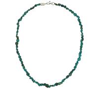 Tressify Natural Turquoise Beaded Necklace, Original Design Irregular Gemstone Strand with 925 Sterling Silver Clasp, Unisex Retro Jewelry, Smooth to Wear, Comfortable for Daily Layering and Styling