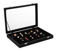 Tressify Pin Collection Display Case, Dust-Proof Holder Box, Pu Frame, Transparent Display Board For Military Medals, Beach Tags, Jewelry Pins - 13.8'' X 9.5'' X 2''